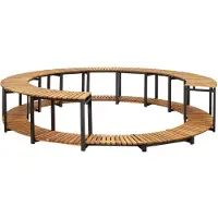 vidaXL Habillage de baignoire à remous 273x53 cm Acacia massif