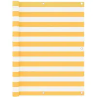vidaXL Pare-vue balcon Blanc et jaune 120x500 cm Tissu Oxford