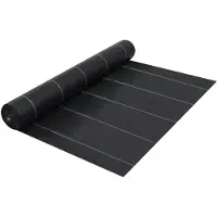 vidaXL Toile de paillage Noir 2x25 m PP
