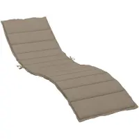 vidaXL Coussin pour bain de soleil Taupe 200x50x3 cm Tissu Oxford