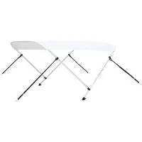 vidaXL 2-Bow Bimini Top blanc 180x130x110 cm