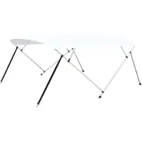 vidaXL 4-Bow Bimini Top Blanc 243x(230-244)x137 cm