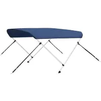 vidaXL 2-Bow Bimini Top bleu marine 150x120x110 cm