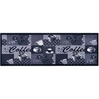 vidaXL Tapis de cuisine lavable Bleu café 60x180 cm