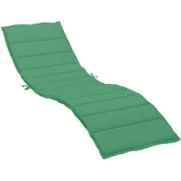 vidaXL Coussin pour bain de soleil vert 200x70x4 cm Tissu