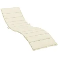 vidaXL Coussin de chaise longue crème 200x70x3 cm tissu oxford