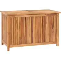 vidaXL Coffre de jardin 90x50x58 cm bois massif teck
