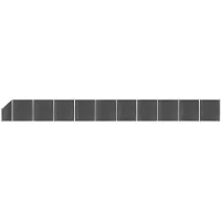 vidaXL Kit d'éléments de clôture WPC 1830x(105-186) cm Noir