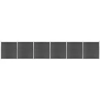 vidaXL Kit d'éléments de clôture WPC 1045x186 cm Noir