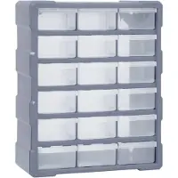 vidaXL -Veranstalter mit 18 mittleren Schubladen 38x16x47 cm