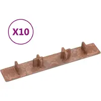 vidaXL Embouts de terrasse 10 pcs Marron Plastique