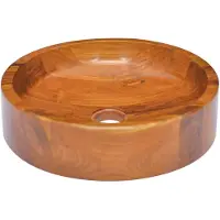 vidaXL Lavabo en bois massif teck Φ40x10 cm