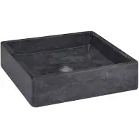 vidaXL Lavabo noir 40x40x10 cm marbre