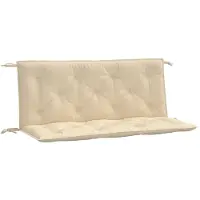 vidaXL Coussins de banc de jardin 2 pcs. Beige 120x50x7 cm Tissu Oxford