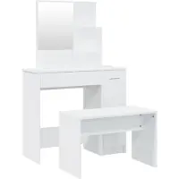 vidaXL Ensemble de coiffeuse blanc 86,5x35x136 cm