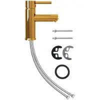 vidaXL Robinet de lavabo Golden 130x176 mm