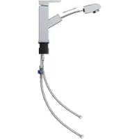 vidaXL Robinet pour lavabo Douche extractible Chromé 157x172 mm