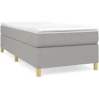 vidaXL Cadre de lit sans matelas gris clair 100x200 cm Tissu