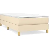 vidaXL Sommier boxspring Crème 80x200 cm Tissu