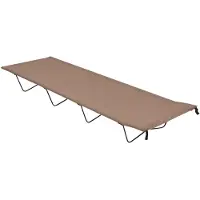 vidaXL Lit de camping 180x60x19 cm tissu Oxford et acier taupe