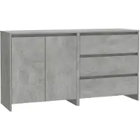 vidaXL Sideboard 2 pièces gris béton bois composite