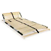 vidaXL Cadre à lattes avec 28 lattes 7 zones 70 x 200 cm