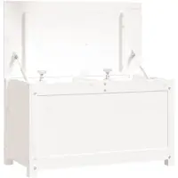 vidaXL Boîte de rangement Blanc 80x40x45,5 cm Bois massif de pin