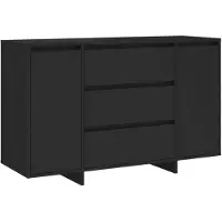 vidaXL Sideboard avec 3 tiroirs noir 120x41x75 cm Bois composite
