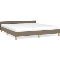 vidaXL Cadre de lit sans matelas Taupe 160x200 cm Tissu