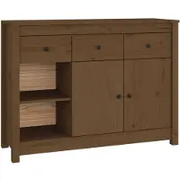 vidaXL Sideboard brun miel 100x35x74 cm pin massif