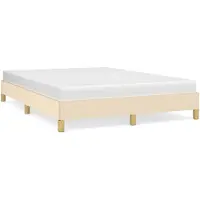 vidaXL Cadre de lit sans matelas Crème 160x200 cm Tissu