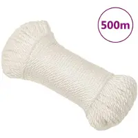 vidaXL Corde de travail Blanc 8 mm 500 m polypropylène
