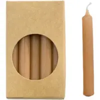 Rustik Lys - Boîte de bougies-crayons courtes « Finn » (lot de 20, caramel)
