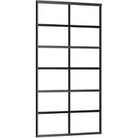 vidaXL Porte coulissante verre ESG et aluminium 102x205 cm noir