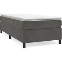 vidaXL Cadre de lit sans matelas gris foncé 90x200 cm velours
