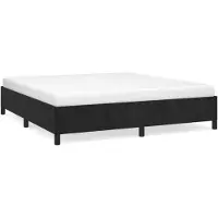 vidaXL Cadre de lit sans matelas noir 180x200 cm velours