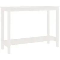 vidaXL Table console Blanc 110x40x80 cm Bois massif de pin
