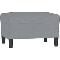 vidaXL Repose-pied Gris clair 60x50x41 cm Tissu