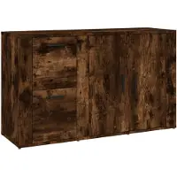 vidaXL Sideboard chêne fumé 100x33x59,5 cm bois composite