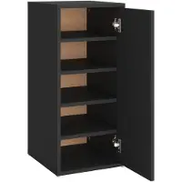 vidaXL Armoire à chaussures Noir 32x35x70 cm Bois d’ingénierie