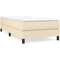 vidaXL Cadre de lit Crème 90x200 cm Tissu