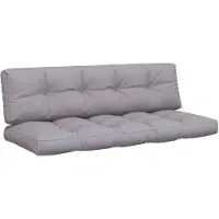 vidaXL Coussins de palette lot de 2 gris tissu