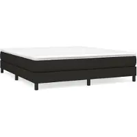 vidaXL Cadre de lit noir 160x200 cm Tissu