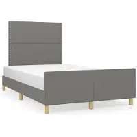 vidaXL Cadre de lit sans matelas gris foncé 120x200 cm Tissu