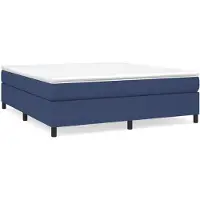 vidaXL Sommier boxspring bleu 180x200 cm Tissu