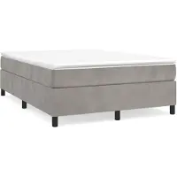 vidaXL Cadre de lit gris clair 140x200 cm velours