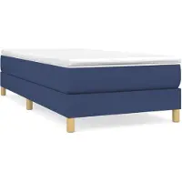 vidaXL Sommier boxspring bleu 90x190 cm Tissu