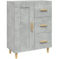 vidaXL Sideboard gris béton 69,5x34x90 cm Bois composite