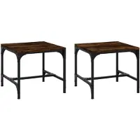 vidaXL Tables d'appoint 2 pcs. Chêne fumé 40x40x35 cm Bois composite
