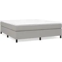 vidaXL Cadre de lit gris clair 160x200 cm Tissu